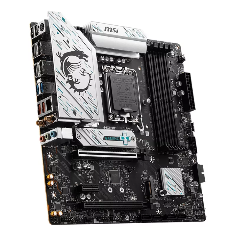 Motherboard MSI B760M GAMING PLUS WIFI – Intel B760, LGA 1700, micro ATX, DDR5, 4 DIMM, Wi‑Fi 6E, 2.5Gb LAN