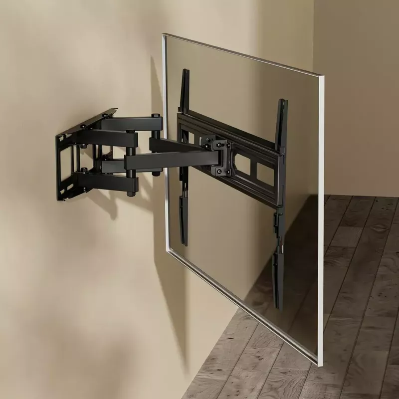TV-Wandhalterung MACLEAN MC-710N VESA bis 600x400 mm, neigbar +3°/−15°, max. Abstand 35,5 cm, max. Bildschirm 80 Zoll, Stahl, schwarz