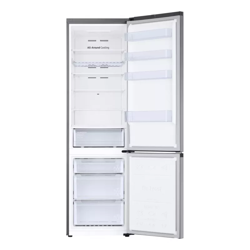 Samsung RB38C672ESA Freistehend 390 L Grau, Metallic, Silber