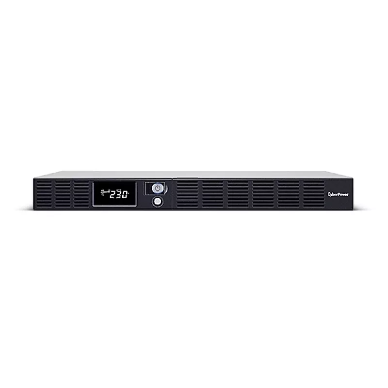 Rackmount Line-Interactive USV CYBERPOWER OR1500ERM1U — 1,5 kVA / 900 W, 6× C13-Ausgänge, LCD, Hot-Swap-VRLA-Batterie, 1U, Silber