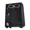PC-Gehäuse IBOX CETUS 906 Midi Tower Schwarz – ATX/mATX, 460×210×350 mm, 29 cm GPU, 7 Laufwerke, RGB-Lüfter