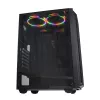 PC-Gehäuse IBOX CETUS 906 Midi Tower Schwarz – ATX/mATX, 460×210×350 mm, 29 cm GPU, 7 Laufwerke, RGB-Lüfter