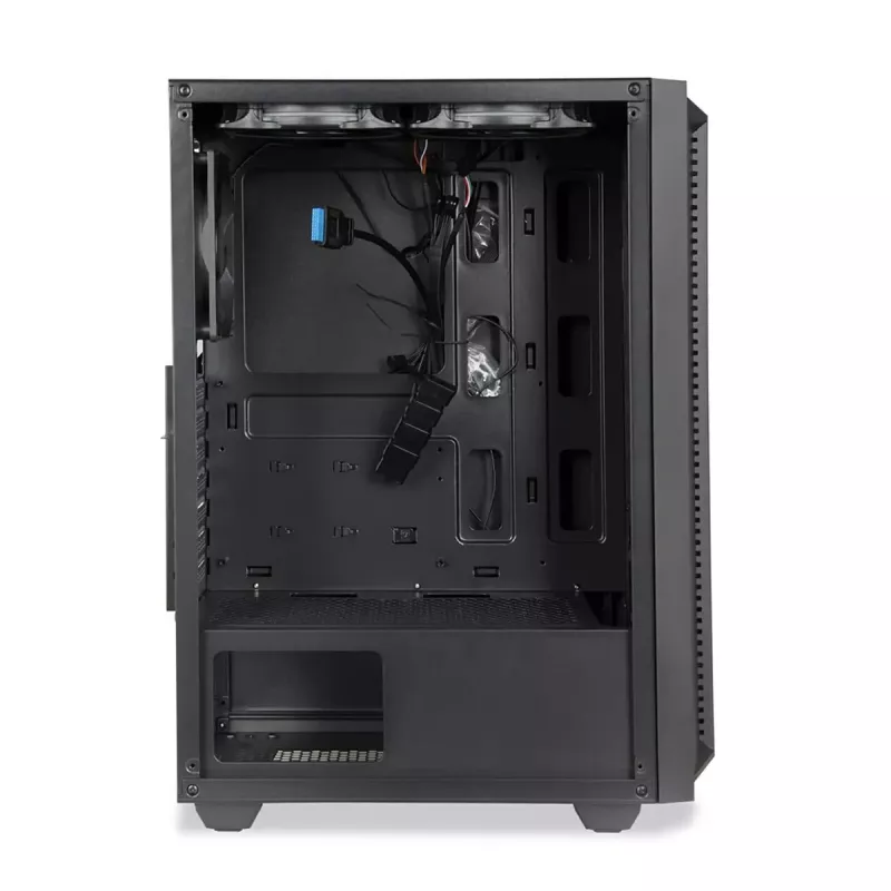 PC-Gehäuse IBOX CETUS 906 Midi Tower Schwarz – ATX/mATX, 460×210×350 mm, 29 cm GPU, 7 Laufwerke, RGB-Lüfter
