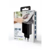GEMBIRD USB-Schnellladegerät – 2 Ports Typ A & C, 20 W – Schwarz