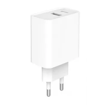 GEMBIRD USB-Schnellladegerät – Typ A & C 2-Port 20 W – Weiß