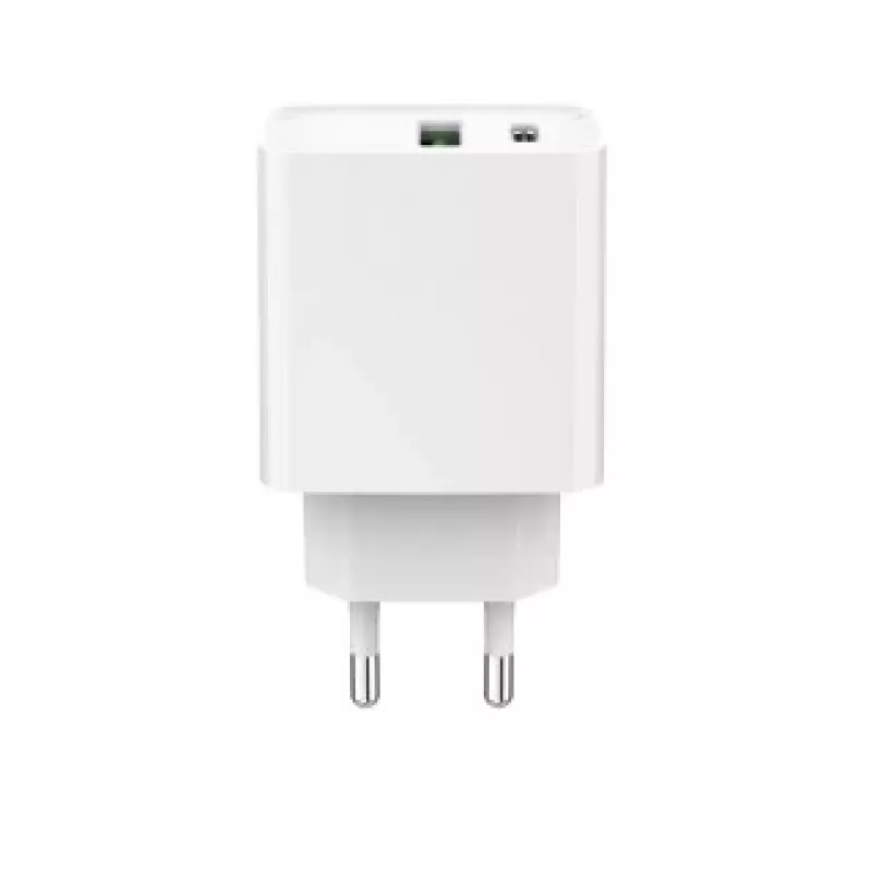 GEMBIRD USB-Schnellladegerät – Typ A & C 2-Port 20 W – Weiß