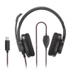 Hama HS-USB400 V2 Headset Wired Head-band Office/Call center USB Type-A Schwarz, Red