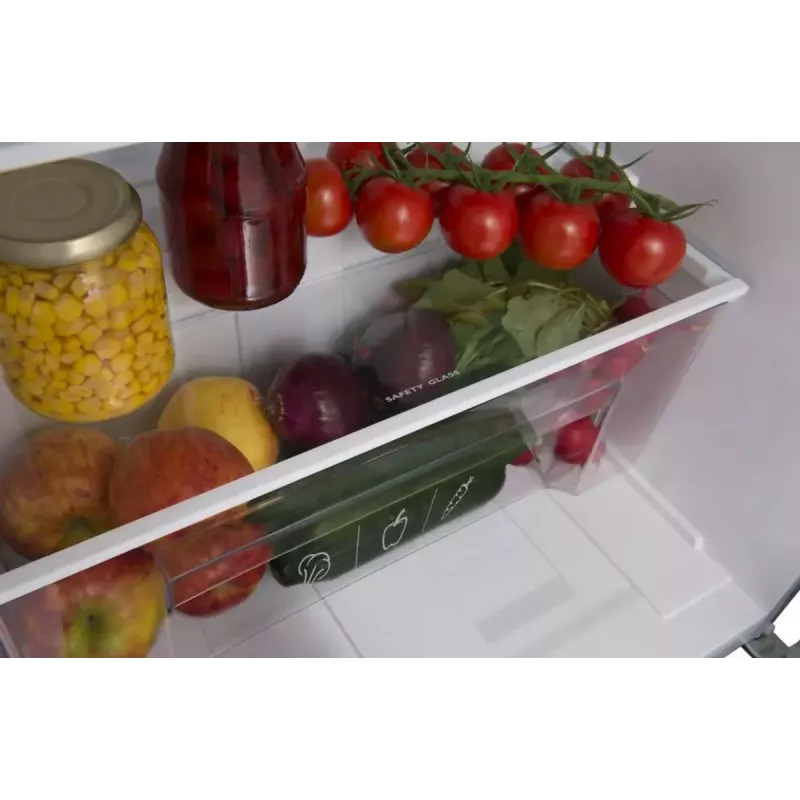 AMICA FD2015.4(E) Kühl-Gefrierkombination freistehend, weiß, 215 l Gesamtvolumen, LED, Glasablagen