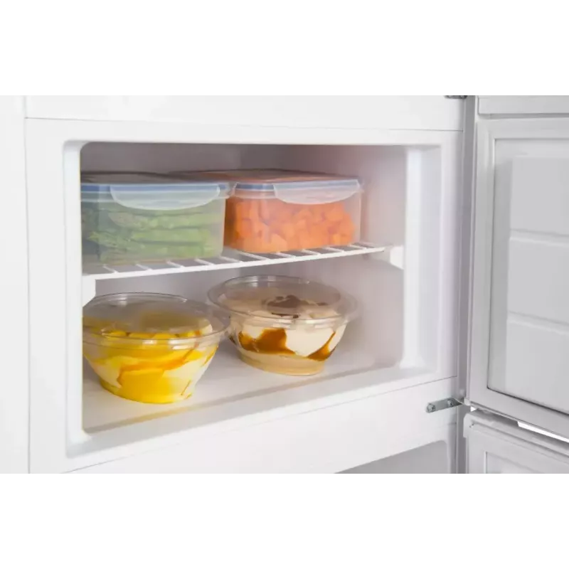 Freistehender Kühlschrank AMICA FD2015.4X(E) Silber, 200 L, Gefrierfach oben, LED, wechselbare Türanschläge