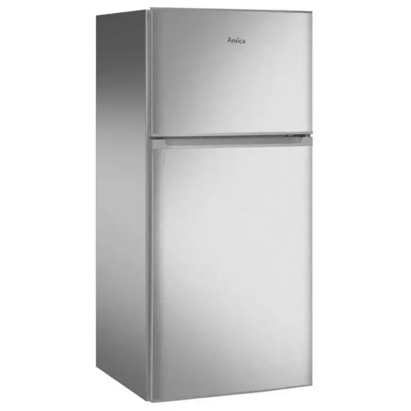 Freistehender Kühlschrank AMICA FD2015.4X(E) Silber, 200 L, Gefrierfach oben, LED, wechselbare Türanschläge