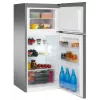Freistehender Kühlschrank AMICA FD2015.4X(E) Silber, 200 L, Gefrierfach oben, LED, wechselbare Türanschläge
