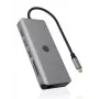 ICY BOX IB-DK4061-CPD Kabelgebundener USB 3.2 Gen 1 (3.1 Gen 1) Typ-C Grau