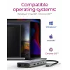 ICY BOX IB-DK4061-CPD Kabelgebundener USB 3.2 Gen 1 (3.1 Gen 1) Typ-C Grau