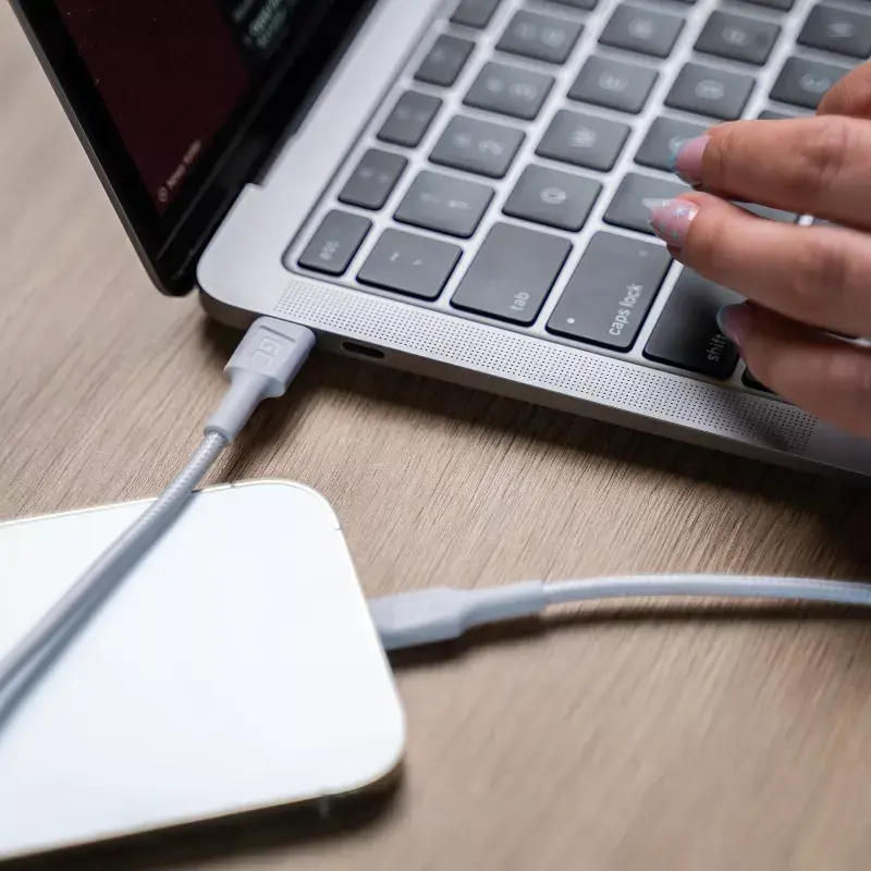 Kabel Grün Cell Lightning auf USB‑C 1 m, 29 W, weiß, Daten 480 Mbit/s