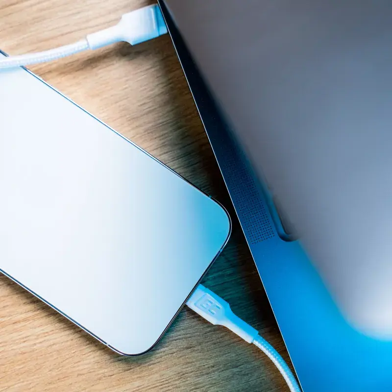 Kabel Grün Cell Lightning auf USB‑C 1 m, 29 W, weiß, Daten 480 Mbit/s