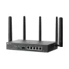 TP-Link Omada 4G+ Cat6 AX3000 Gigabit VPN Router, Wi-Fi 6 (802.11ax), Dual-Band (2,4 GHz / 5 GHz), Ethernet LAN, 4G, Schwarz, Desktop-/Mast-Router
