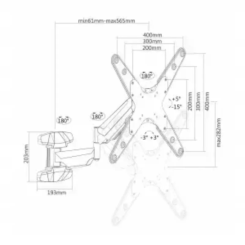 Wandhalterung ART RAMT AR-84G TV-Halterung/Ständer