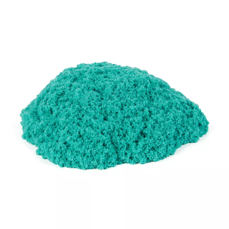 Kinetic Sand , Schloss-Box mit 454 g türkisfarbenem Spielsand, Aufbewahrungsbehälter, sensorisches Spielzeug für Kinder ab 3 Jahren