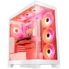 PC-Gehäuse MODECOM Volcano SPACE APEX ARGB MIDI Tower Weiß – Stahl, Seitenfenster, ARGB-Lüfter, USB-C