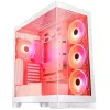 PC-Gehäuse MODECOM Volcano SPACE APEX ARGB MIDI Tower Weiß – Stahl, Seitenfenster, ARGB-Lüfter, USB-C