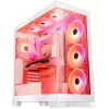 PC-Gehäuse MODECOM Volcano SPACE APEX ARGB MIDI Tower Weiß – Stahl, Seitenfenster, ARGB-Lüfter, USB-C
