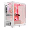 PC-Gehäuse MODECOM Volcano SPACE APEX ARGB MIDI Tower Weiß – Stahl, Seitenfenster, ARGB-Lüfter, USB-C