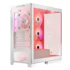 PC-Gehäuse MODECOM Volcano SPACE APEX ARGB MIDI Tower Weiß – Stahl, Seitenfenster, ARGB-Lüfter, USB-C