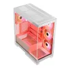 PC-Gehäuse MODECOM Volcano SPACE APEX ARGB MIDI Tower Weiß – Stahl, Seitenfenster, ARGB-Lüfter, USB-C