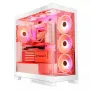 PC-Gehäuse MODECOM Volcano SPACE APEX ARGB MIDI Tower Weiß – Stahl, Seitenfenster, ARGB-Lüfter, USB-C
