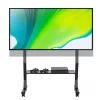 Bodenständer TECHLY 366983 für 45–90 Zoll Fernseher, schwarz, Stahl, Höhe 1026–1126 mm, max. VESA 800x400, Belastung 60 kg