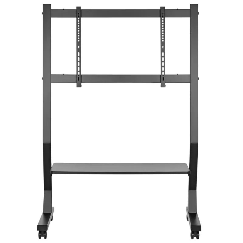 Bodenständer TECHLY 366983 für 45–90 Zoll Fernseher, schwarz, Stahl, Höhe 1026–1126 mm, max. VESA 800x400, Belastung 60 kg