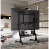 Bodenständer TECHLY 366983 für 45–90 Zoll Fernseher, schwarz, Stahl, Höhe 1026–1126 mm, max. VESA 800x400, Belastung 60 kg