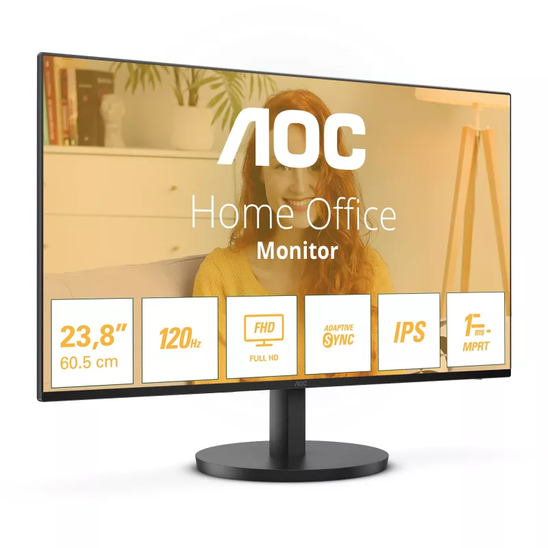 AOC 24B3HA2 Computer Monitor 60,5 cm (23,8 Zoll) 1920 x 1080 Pixel Full HD LED Schwarz
