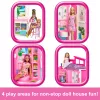 Barbie Getaway Puppenhaus mit Puppe, 4 Spielbereichen und 11 Dekozubehörteilen