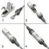 Werkzeugloser RJ45-Stecker QOLTEC 54540 CAT6 STP für geschirmte Ethernet-Kabel