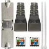 Werkzeugloser RJ45-Stecker QOLTEC 54540 CAT6 STP für geschirmte Ethernet-Kabel