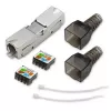 Werkzeugloser RJ45-Stecker QOLTEC 54540 CAT6 STP für geschirmte Ethernet-Kabel