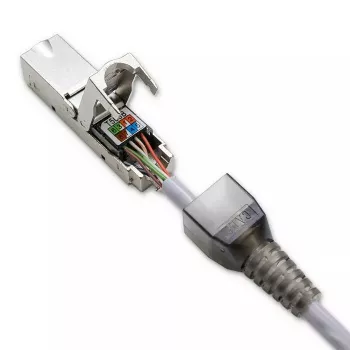 Qoltec 54540 werkzeugloser RJ45-Stecker CAT6 STP für geschirmte Ethernet-Kabel