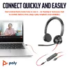 HP Poly Schwarzwire 3325 Stereo USB-C Headset +3.5mm Plug +USB-C/A Adapter