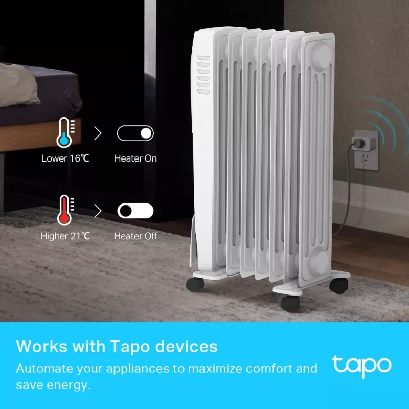 TP-Link Tapo Smart Temperatur- & Luftfeuchtigkeitsmonitor, Innenbereich, Temperatur- & Luftfeuchtigkeitssensor, freistehend, kabellos, -20 - 60 °C, 0 - 99%