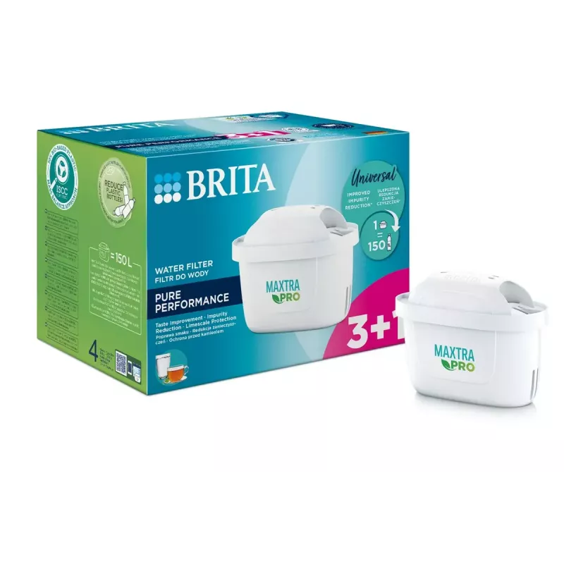 Ersatzwasserfilter BRITA Maxtra PRO Pure Performance Kartusche, weiß, 4 Stück, 150 L/Monat