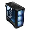 PC-Gehäuse MODECOM Horizon ARGB FLOW MIDI Schwarz — E-ATX-Unterstützung, gehärtetes Glas, ARGB, USB-C, max. GPU 400 mm