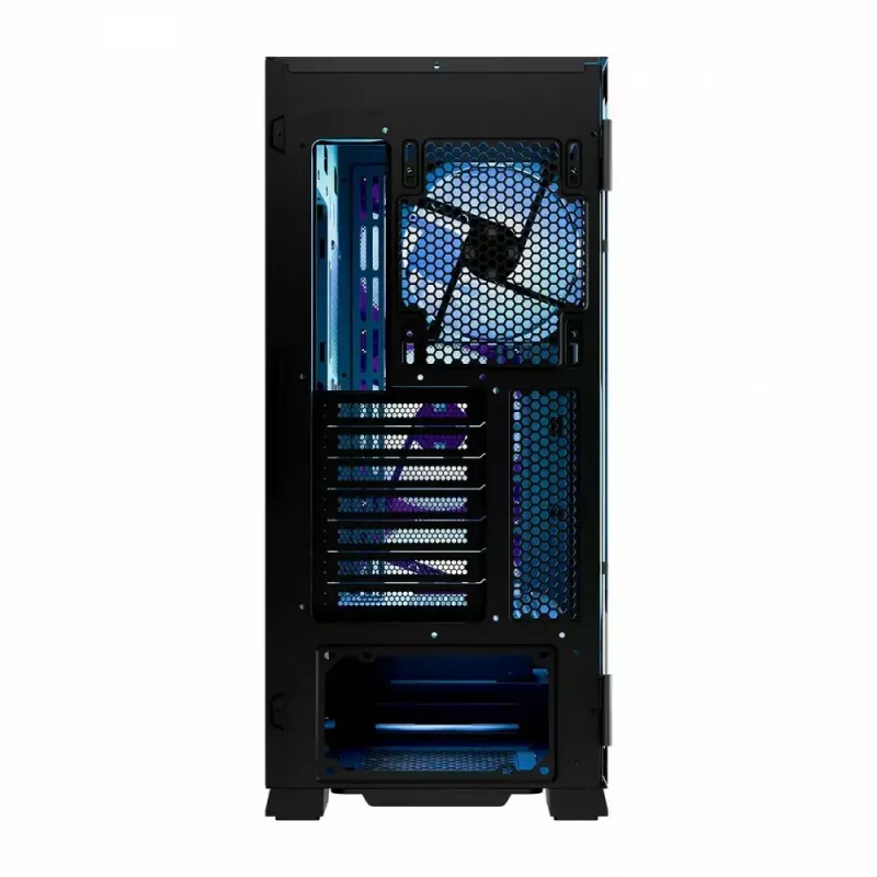 PC-Gehäuse MODECOM Horizon ARGB FLOW MIDI Schwarz — E-ATX-Unterstützung, gehärtetes Glas, ARGB, USB-C, max. GPU 400 mm