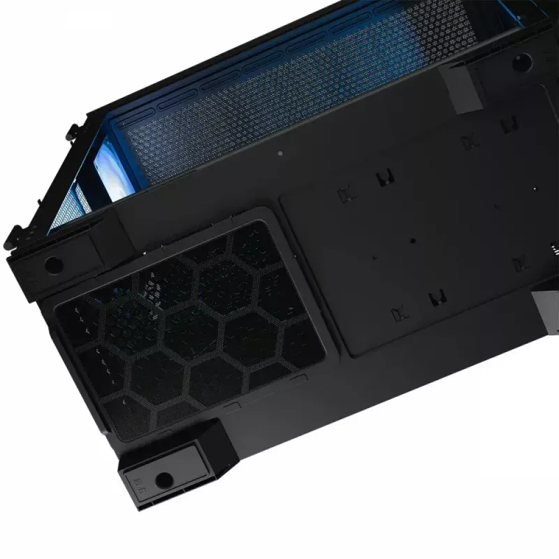 PC-Gehäuse MODECOM Horizon ARGB FLOW MIDI Schwarz — E-ATX-Unterstützung, gehärtetes Glas, ARGB, USB-C, max. GPU 400 mm