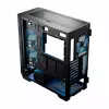 PC-Gehäuse MODECOM Horizon ARGB FLOW MIDI Schwarz — E-ATX-Unterstützung, gehärtetes Glas, ARGB, USB-C, max. GPU 400 mm