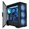 PC-Gehäuse MODECOM Horizon ARGB FLOW MIDI Schwarz — E-ATX-Unterstützung, gehärtetes Glas, ARGB, USB-C, max. GPU 400 mm