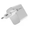 NATEC kabelgebundenes AC-Ladegerät für Mobilgeräte NUC-2142, USB-C PD 3.0 + USB-A, 5–20 V bis 3 A, 45 W, weiß