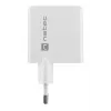 NATEC kabelgebundenes AC-Ladegerät für Mobilgeräte NUC-2142, USB-C PD 3.0 + USB-A, 5–20 V bis 3 A, 45 W, weiß