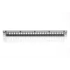 DIGITUS Modular Patch Panel, geschirmt 24-Port, unbestückt, 1U, Rackmontage, Farbe Schwarz transparente Beschriftungsfelder