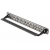 DIGITUS Modular Patch Panel, geschirmt 24-Port, unbestückt, 1U, Rackmontage, Farbe Schwarz transparente Beschriftungsfelder